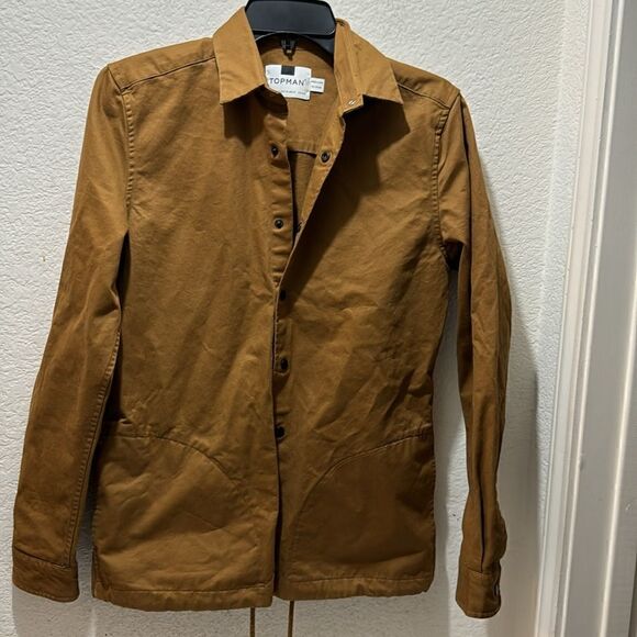 TOPMAN Causal Buttondown Tan Drawstring Bottom XXS - Picture 3 of 11